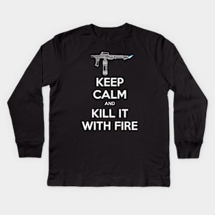 Keep Calm and Carry Incinerator Kids Long Sleeve T-Shirt